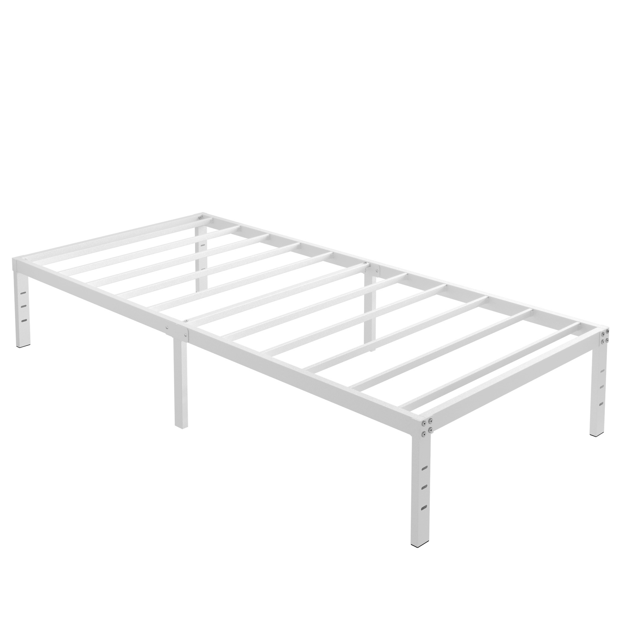 Maenize 12 inch Queen Bed Frame Heavy Duty Metal Platform No Box Spring Needed, Maximum Storage, Easy Assembly, Noise Free, White