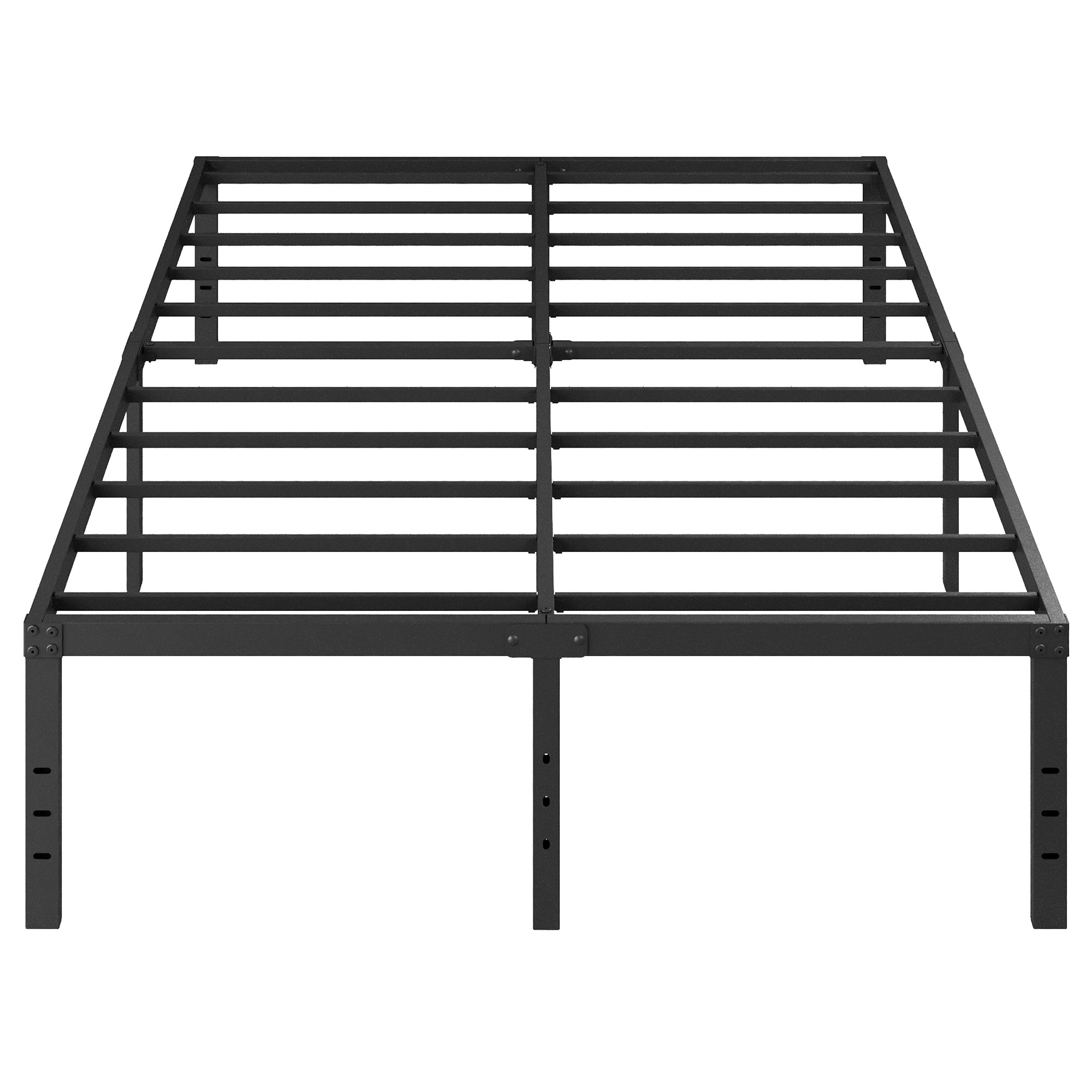 Maenizi 18 Inch Twin Bed Frames with White Skirt Cover, Metal Twin Size Bed Frame with Storage, Heavy Duty, No Box Spring Needed, Easy Assembly, Noise Free, Mattress Foundation