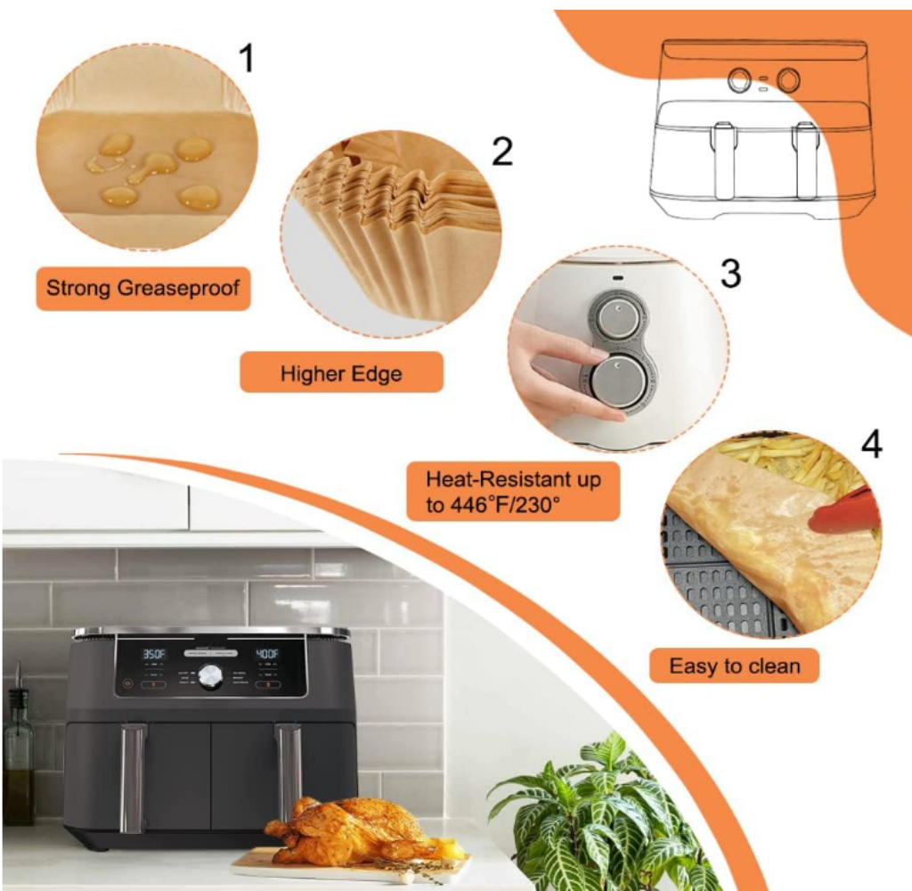 Hot Air Fryer, 2 Chambers, 7.6 L, DZ300EU/AF200EU, Airfryer Accessories for Juskys 9L/Ninja Foodi MAX Dual 9.5L AF400EUCP/DZ400EU/DZ400EUSTGD/Ninja Double Stack XL SL400EUCP,MY SHOP,Hot Air Fryer, 2 Chambers, 7.6 L, DZ300EU/AF200EU, Airfryer Accessories for Juskys 9L/Ninja Foodi MAX Dual 9.5L AF400EUCP/DZ400EU/DZ400EUSTGD/Ninja Double Stack XL SL400EUCP