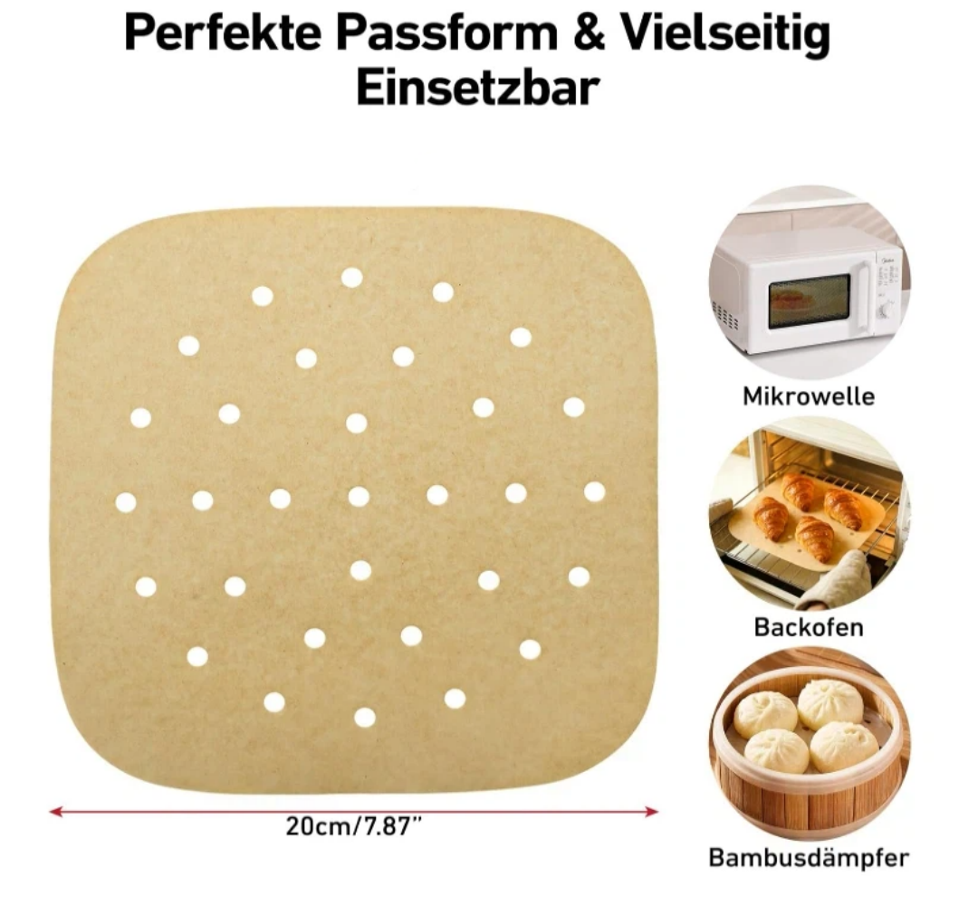 Non-stick Baking Paper ,Pack of 200 Airfryer Baking Paper 20 cm , Hot Air Fryer Baking Paper, Perforated Air Fryer Baking Paper, Airfryer Paper for Hot Air Fryer, Oven and Microwave,MY SHOP,Non-stick Baking Paper ,Pack of 200 Airfryer Baking Paper 20 cm , Hot Air Fryer Baking Paper, Perforated Air Fryer Baking Paper, Airfryer Paper for Hot Air Fryer, Oven and Microwave