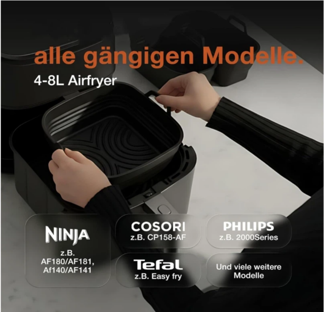 Silicone Mould Hot Air Fryer 3 Silicone Moulds for Airfryer Chambers Air Fryer Accessories Silicone Baking Mould Rectangular BPA Free Casserole Dish for Ninja Philips Cosori Tefal Silicone Inserts,MY SHOP,Silicone Mould Hot Air Fryer 3 Silicone Moulds for Airfryer Chambers Air Fryer Accessories Silicone Baking Mould Rectangular BPA Free Casserole Dish for Ninja Philips Cosori Tefal Silicone Inserts