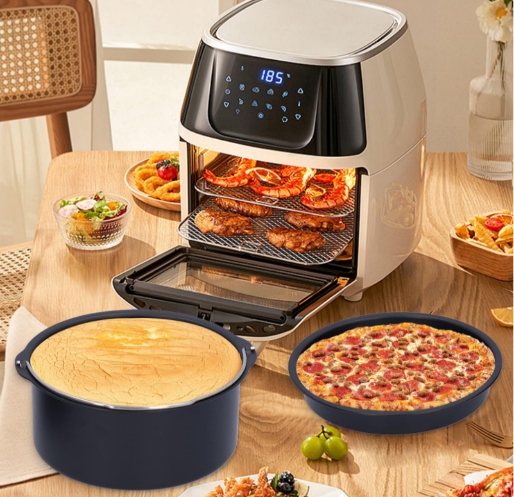Air Fryer Accessories, Stainless Steel Household Cake Barrel Pizza Pan, Baking Mould Cake Baking Tray Non-Stick Fryer Accessory Set ,round Baking Pan Carbon Steel Cake Tin Dishwasher,Stainless Steel Racks & Trays, Cake Barrel Pizza Pan (6/7/8 Inches),MY SHOP,Air Fryer Accessories, Stainless Steel Household Cake Barrel Pizza Pan, Baking Mould Cake Baking Tray Non-Stick Fryer Accessory Set ,round Baking Pan Carbon Steel Cake Tin Dishwasher,Stainless Steel Racks & Trays, Cake Barrel Pizza Pan (6/7/