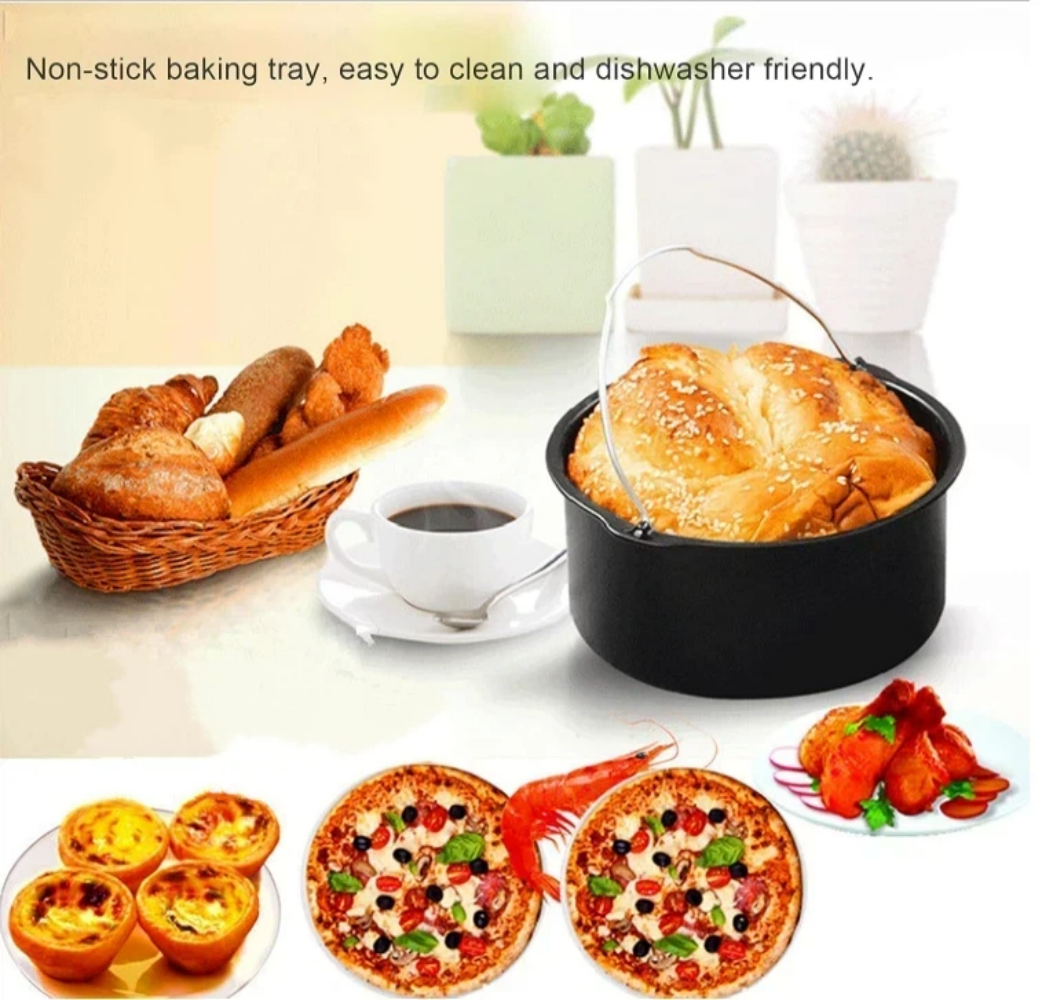 Air Fryer Accessories, Stainless Steel Household Cake Barrel Pizza Pan, Baking Mould Cake Baking Tray Non-Stick Fryer Accessory Set ,round Baking Pan Carbon Steel Cake Tin Dishwasher,Stainless Steel Racks & Trays, Cake Barrel Pizza Pan (6/7/8 Inches),MY SHOP,Air Fryer Accessories, Stainless Steel Household Cake Barrel Pizza Pan, Baking Mould Cake Baking Tray Non-Stick Fryer Accessory Set ,round Baking Pan Carbon Steel Cake Tin Dishwasher,Stainless Steel Racks & Trays, Cake Barrel Pizza Pan (6/7/