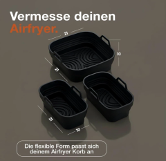 Silicone Mould Hot Air Fryer 3 Silicone Moulds for Airfryer Chambers Air Fryer Accessories Silicone Baking Mould Rectangular BPA Free Casserole Dish for Ninja Philips Cosori Tefal Silicone Inserts,MY SHOP,Silicone Mould Hot Air Fryer 3 Silicone Moulds for Airfryer Chambers Air Fryer Accessories Silicone Baking Mould Rectangular BPA Free Casserole Dish for Ninja Philips Cosori Tefal Silicone Inserts