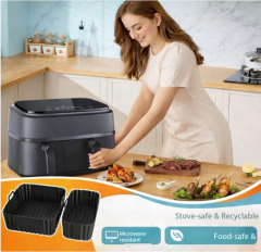 Air Fryer Accessory Sets Compatible with Tefal EY9018 - Heat-Resistant Silicone & Stainless Steel Accessories for Baking, Grilling & Roasting,MY SHOP,Air Fryer Accessory Sets Compatible with Tefal EY9018 - Heat-Resistant Silicone & Stainless Steel Accessories for Baking, Grilling & Roasting