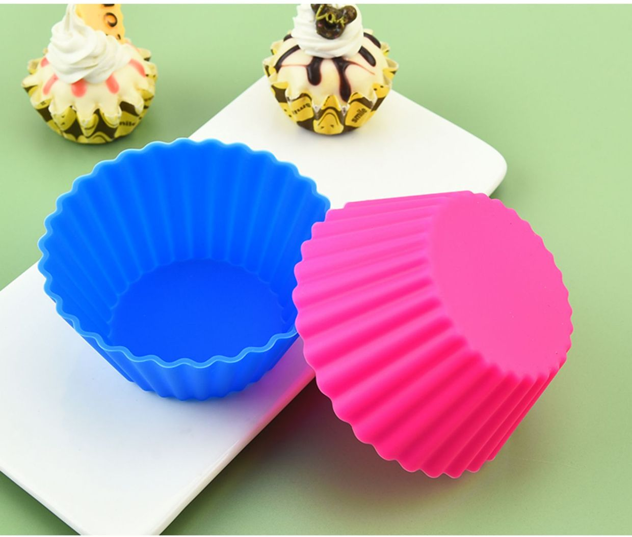 Silicone Cake Molds  24 Pcs Reusable Silicone Cupcake Moulds Muffin Moulds,MY SHOP,Silicone Cake Molds  24 Pcs Reusable Silicone Cupcake Moulds Muffin Moulds
