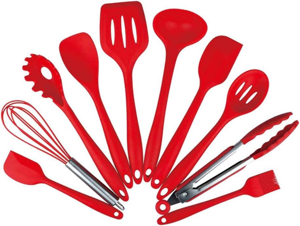 Silicone Kitchen Utensils Set Heat Resistant Non-Stick Cooking Utensils,Kitchen Set, Kitchen Accessories, Cooking Set, Kitchen Utensils Set for Commercial Restaurants and Home Use, 10 pieces.,MY SHOP,Silicone Kitchen Utensils Set Heat Resistant Non-Stick Cooking Utensils,Kitchen Set, Kitchen Accessories, Cooking Set, Kitchen Utensils Set for Commercial Restaurants and Home Use, 10 pieces.