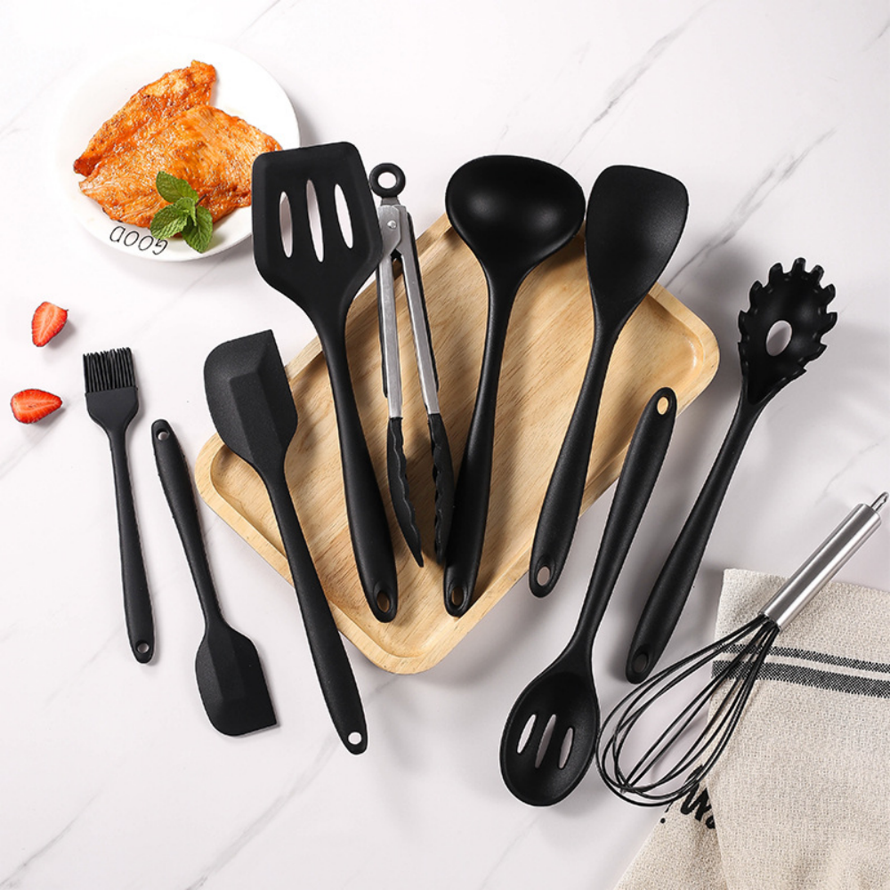 Silicone Kitchen Utensils Set Heat Resistant Non-Stick Cooking Utensils,Kitchen Set, Kitchen Accessories, Cooking Set, Kitchen Utensils Set for Commercial Restaurants and Home Use, 10 pieces.,MY SHOP,Silicone Kitchen Utensils Set Heat Resistant Non-Stick Cooking Utensils,Kitchen Set, Kitchen Accessories, Cooking Set, Kitchen Utensils Set for Commercial Restaurants and Home Use, 10 pieces.