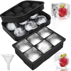 Silicone Ice Cube Trays, Large Ice Cube Tray, Round with Funnel, Easy to Jump Out, Reusable BPA Free Ice Cube Tray for Whiskey, Cocktails,MY SHOP,Silicone Ice Cube Trays, Large Ice Cube Tray, Round with Funnel, Easy to Jump Out, Reusable BPA Free Ice Cube Tray for Whiskey, Cocktails