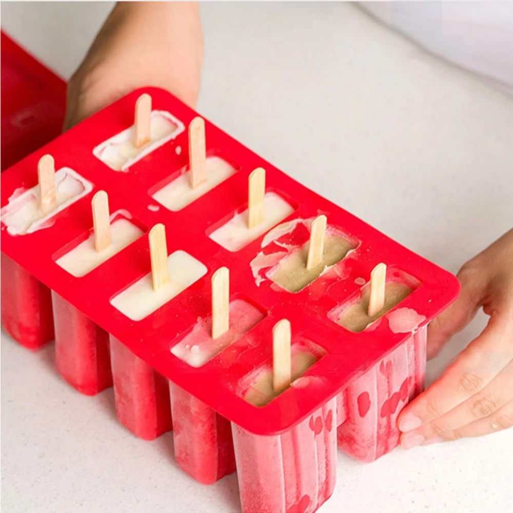 Ice Cream Tools, Silicone Ice Lolly Moulds, 10 Cavities Ice Lolly Moulds, Non-Stick DIY Fun Ice Mould, Ice Lolly Moulds with Reusable Ice Cream Holder, Water Ice Lolly for Children and Adults, BPA-Free,MY SHOP,Ice Cream Tools, Silicone Ice Lolly Moulds, 10 Cavities Ice Lolly Moulds, Non-Stick DIY Fun Ice Mould, Ice Lolly Moulds with Reusable Ice Cream Holder, Water Ice Lolly for Children and Adults, BPA-Free