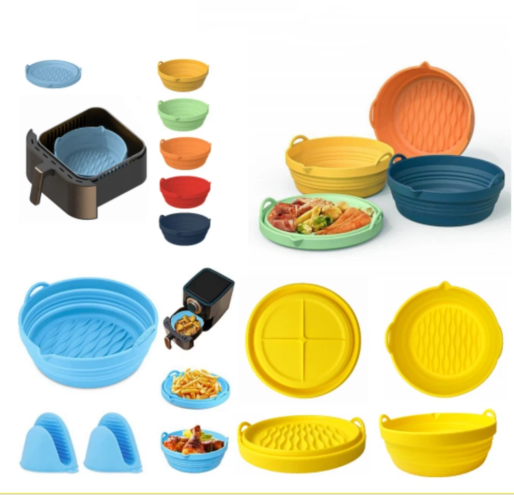 Foldable Silicone Mould for Hot Air Fryer, Reusable Airfryer Accessories, Air Fryer Silicone Round Insert for Hot Air Fryer Microwave Oven for Baking Pizza Bread and Barbecue Dishwasher Safe,MY SHOP,Foldable Silicone Mould for Hot Air Fryer, Reusable Airfryer Accessories, Air Fryer Silicone Round Insert for Hot Air Fryer Microwave Oven for Baking Pizza Bread and Barbecue Dishwasher Safe