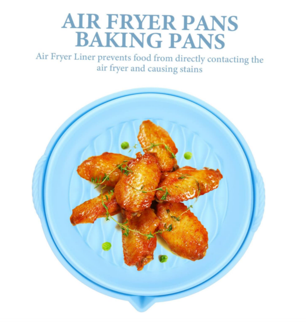 Foldable Silicone Mould for Hot Air Fryer, Reusable Airfryer Accessories, Air Fryer Silicone Round Insert for Hot Air Fryer Microwave Oven for Baking Pizza Bread and Barbecue Dishwasher Safe,MY SHOP,Foldable Silicone Mould for Hot Air Fryer, Reusable Airfryer Accessories, Air Fryer Silicone Round Insert for Hot Air Fryer Microwave Oven for Baking Pizza Bread and Barbecue Dishwasher Safe