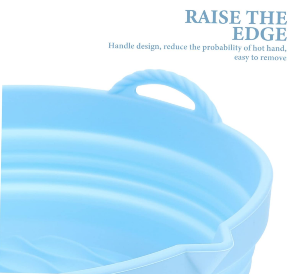 Foldable Silicone Mould for Hot Air Fryer, Reusable Airfryer Accessories, Air Fryer Silicone Round Insert for Hot Air Fryer Microwave Oven for Baking Pizza Bread and Barbecue Dishwasher Safe,MY SHOP,Foldable Silicone Mould for Hot Air Fryer, Reusable Airfryer Accessories, Air Fryer Silicone Round Insert for Hot Air Fryer Microwave Oven for Baking Pizza Bread and Barbecue Dishwasher Safe