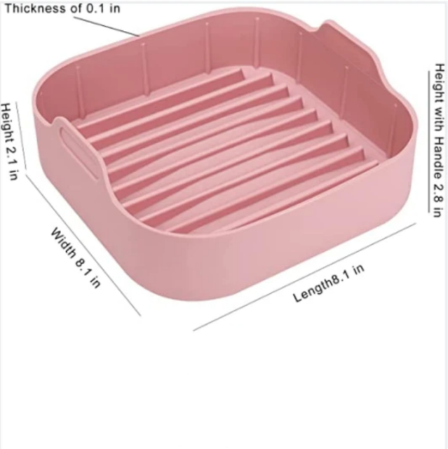 Air Fryer Silicone Liners, Reusable Non-Stick Air Fryer Basket Bowl Fit 3.6-6.8 QT Air fryer Baking Replacement of Flammable Parchment Paper(Square) Easy Cleaning Air Fryer Pot Liners Reusable Basket,MY SHOP,Air Fryer Silicone Liners, Reusable Non-Stick Air Fryer Basket Bowl Fit 3.6-6.8 QT Air fryer Baking Replacement of Flammable Parchment Paper(Square) Easy Cleaning Air Fryer Pot Liners Reusable Basket