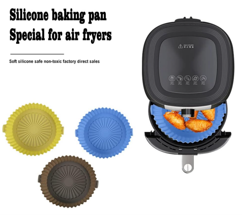 Silicone Air Fryer Liners Compatible with Ninja AF110/AF140/AF141/AF180 and Most 6QT～7.2QT Air Fryers, Reusable Non-Stick Accessories for Ovens & Microwaves,MY SHOP,Silicone Air Fryer Liners Compatible with Ninja AF110/AF140/AF141/AF180 and Most 6QT～7.2QT Air Fryers, Reusable Non-Stick Accessories for Ovens & Microwaves