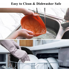 Silicone Air Fryer Liners Compatible with Ninja AF110EU/AF140EU、AF141、AF180 and Most 6QT～7.5QT Air Fryers, Reusable Non-Stick Accessories for Ovens & Microwaves,MY SHOP,Silicone Air Fryer Liners Compatible with Ninja AF110EU/AF140EU、AF141、AF180 and Most 6QT～7.5QT Air Fryers, Reusable Non-Stick Accessories for Ovens & Microwaves