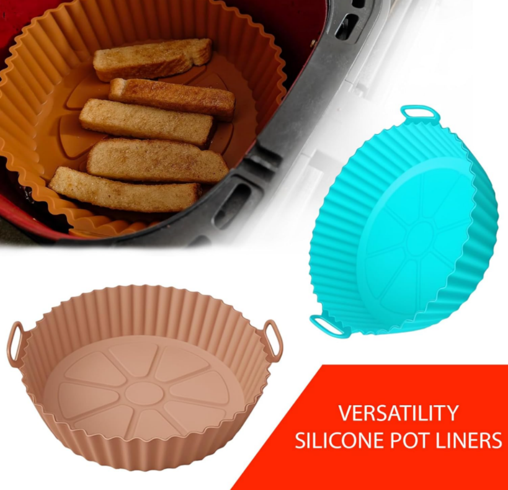 Silicone Air Fryer Liners Compatible with Ninja AF110EU/AF140EU、AF141、AF180 and Most 6QT～7.5QT Air Fryers, Reusable Non-Stick Accessories for Ovens & Microwaves,MY SHOP,Silicone Air Fryer Liners Compatible with Ninja AF110EU/AF140EU、AF141、AF180 and Most 6QT～7.5QT Air Fryers, Reusable Non-Stick Accessories for Ovens & Microwaves