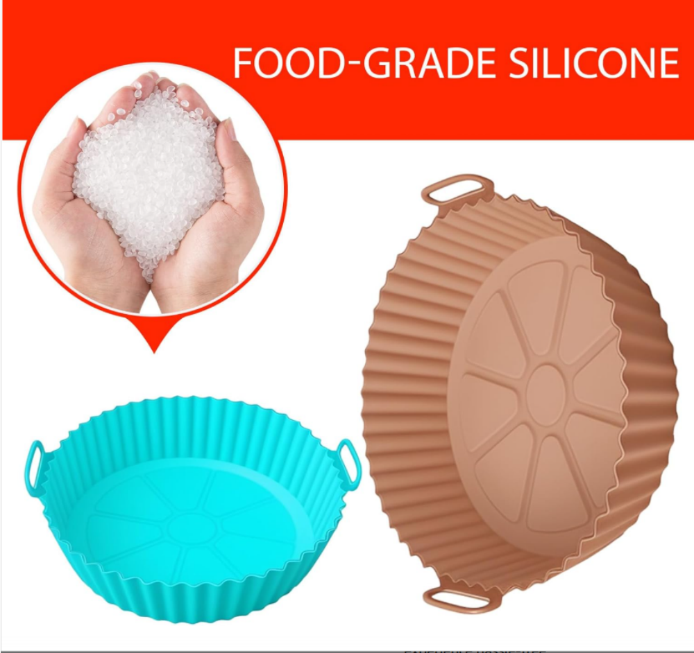 Silicone Air Fryer Liners Compatible with Ninja AF110EU/AF140EU、AF141、AF180 and Most 6QT～7.5QT Air Fryers, Reusable Non-Stick Accessories for Ovens & Microwaves,MY SHOP,Silicone Air Fryer Liners Compatible with Ninja AF110EU/AF140EU、AF141、AF180 and Most 6QT～7.5QT Air Fryers, Reusable Non-Stick Accessories for Ovens & Microwaves