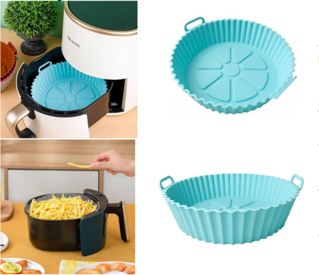 Silicone Air Fryer Liners Compatible with Ninja AF110EU/AF140EU、AF141、AF180 and Most 6QT～7.5QT Air Fryers, Reusable Non-Stick Accessories for Ovens & Microwaves,MY SHOP,Silicone Air Fryer Liners Compatible with Ninja AF110EU/AF140EU、AF141、AF180 and Most 6QT～7.5QT Air Fryers, Reusable Non-Stick Accessories for Ovens & Microwaves