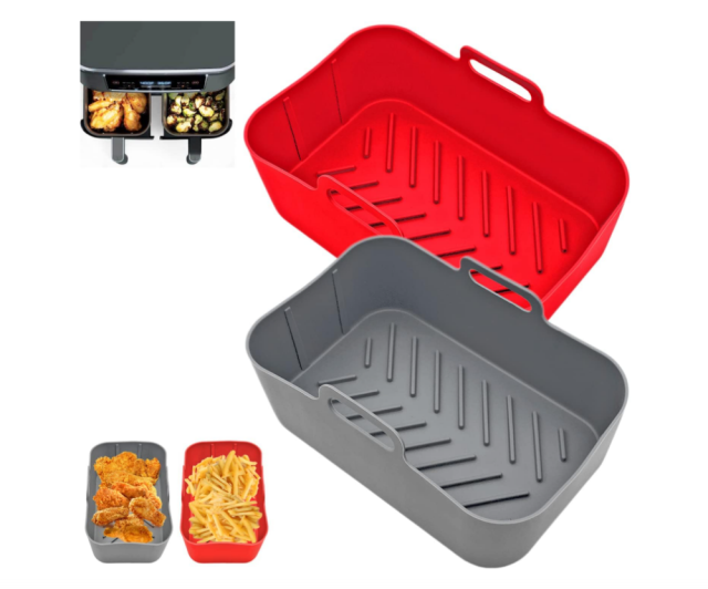Silicone Air Fryer Liners Compatible with Ninja AF110/AF140/AF141/AF180 and Most 6QT～7.2QT Air Fryers, Reusable Non-Stick Accessories for Ovens & Microwaves,MY SHOP,Silicone Air Fryer Liners Compatible with Ninja AF110/AF140/AF141/AF180 and Most 6QT～7.2QT Air Fryers, Reusable Non-Stick Accessories for Ovens & Microwaves