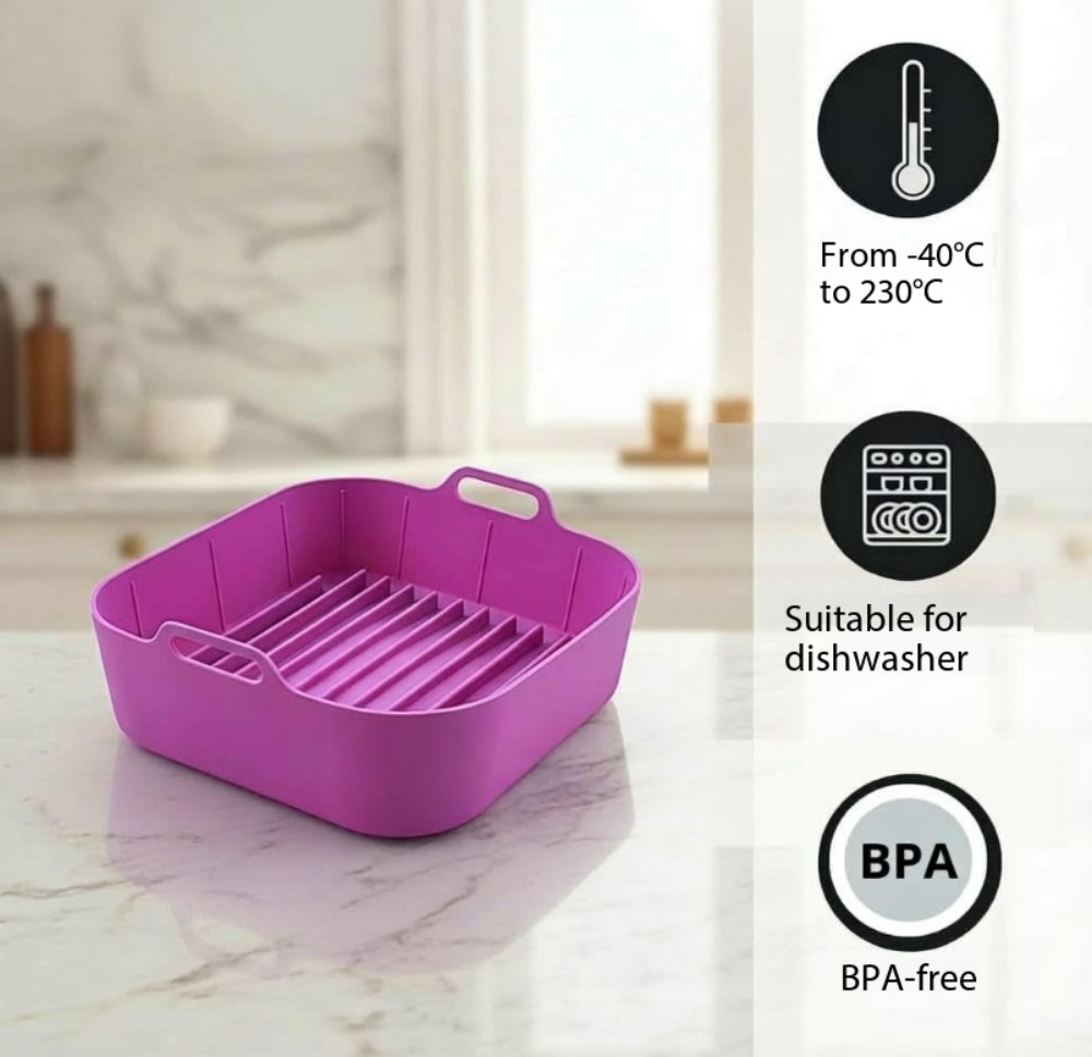 Air Fryer Silicone Liners, Reusable Non-Stick Air Fryer Basket Bowl Fit 3.6-6.8 QT Air fryer Baking Replacement of Flammable Parchment Paper(Square) Easy Cleaning Air Fryer Pot Liners Reusable Basket,MY SHOP,Air Fryer Silicone Liners, Reusable Non-Stick Air Fryer Basket Bowl Fit 3.6-6.8 QT Air fryer Baking Replacement of Flammable Parchment Paper(Square) Easy Cleaning Air Fryer Pot Liners Reusable Basket