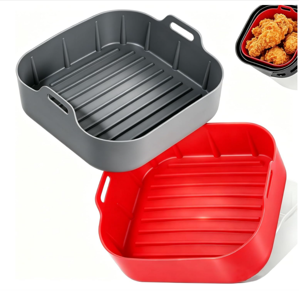 Air Fryer Silicone Liners, Reusable Non-Stick Air Fryer Basket Bowl Fit 3.6-6.8 QT Air fryer Baking Replacement of Flammable Parchment Paper(Square) Easy Cleaning Air Fryer Pot Liners Reusable Basket,MY SHOP,Air Fryer Silicone Liners, Reusable Non-Stick Air Fryer Basket Bowl Fit 3.6-6.8 QT Air fryer Baking Replacement of Flammable Parchment Paper(Square) Easy Cleaning Air Fryer Pot Liners Reusable Basket