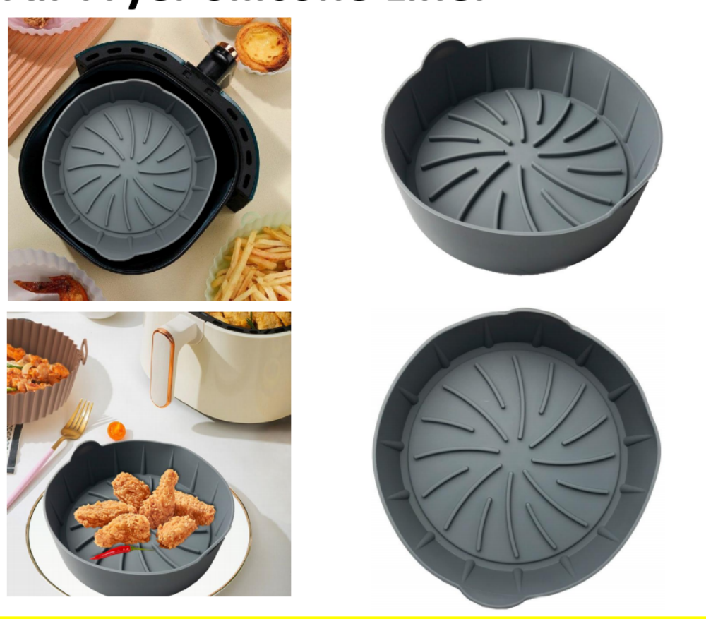 Air Fryer Silicone Pot Reusable Air Fryer Silicone Basket Heat Resistant BPA-Free Round Silicone Baking Pan Air Fryer Accessories Paper Liners Replacement for Oven Microwave fit 7.5L～8.5L,MY SHOP,Air Fryer Silicone Pot Reusable Air Fryer Silicone Basket Heat Resistant BPA-Free Round Silicone Baking Pan Air Fryer Accessories Paper Liners Replacement for Oven Microwave fit 7.5L～8.5L