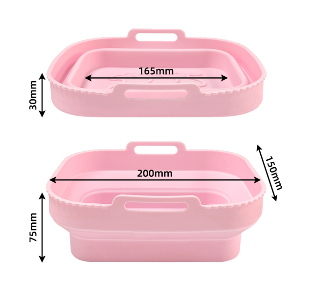 Collapsible Silicone Mould for Hot Air Fryer,  Rectangle Airfryer Accessories, Air Fryer Silicone  Insert for  Dual Zone Silicone Insert ,Hot Air Fryer Microwave Oven for Baking Pizza Bread and Barbecue Dishwasher Safe,MY SHOP,Collapsible Silicone Mould for Hot Air Fryer,  Rectangle Airfryer Accessories, Air Fryer Silicone  Insert for  Dual Zone Silicone Insert ,Hot Air Fryer Microwave Oven for Baking Pizza Bread and Barbecue Dishwasher Safe