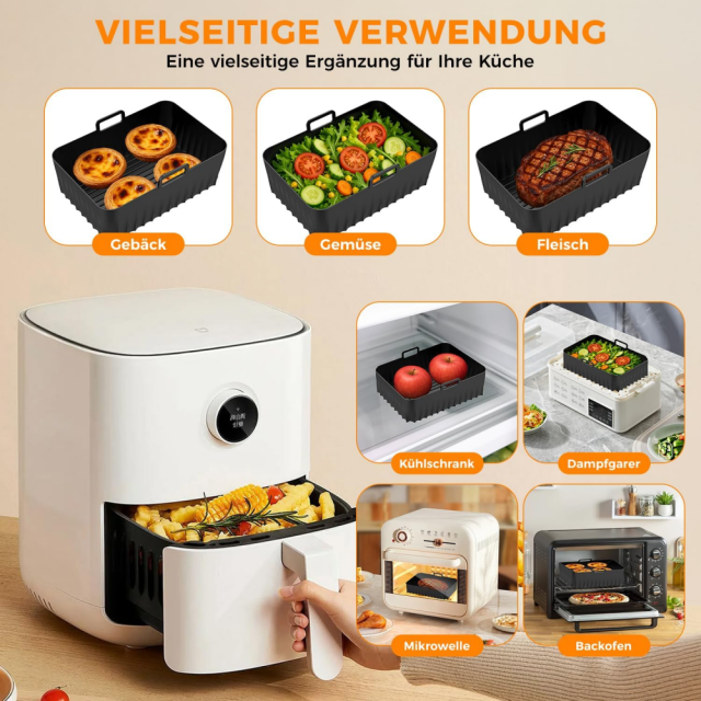 Ninja  Air Fryer Accessories - Airfryer Accessories for Ninja Foodi Max Dual Zone AF400EU AF300EU 7.6L-9.5L and Other Dual Zone Air Fryer, BPA-Free, Silicone Air Fryer Liner,MY SHOP,Ninja  Air Fryer Accessories - Airfryer Accessories for Ninja Foodi Max Dual Zone AF400EU AF300EU 7.6L-9.5L and Other Dual Zone Air Fryer, BPA-Free, Silicone Air Fryer Liner