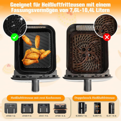 Ninja  Air Fryer Accessories - Airfryer Accessories for Ninja Foodi Max Dual Zone AF400EU AF300EU 7.6L-9.5L and Other Dual Zone Air Fryer, BPA-Free, Silicone Air Fryer Liner,MY SHOP,Ninja  Air Fryer Accessories - Airfryer Accessories for Ninja Foodi Max Dual Zone AF400EU AF300EU 7.6L-9.5L and Other Dual Zone Air Fryer, BPA-Free, Silicone Air Fryer Liner