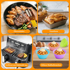 Ninja  Air Fryer Accessories - Airfryer Accessories for Ninja Foodi Max Dual Zone AF400EU AF300EU 7.6L-9.5L and Other Dual Zone Air Fryer, BPA-Free, Silicone Air Fryer Liner,MY SHOP,Ninja  Air Fryer Accessories - Airfryer Accessories for Ninja Foodi Max Dual Zone AF400EU AF300EU 7.6L-9.5L and Other Dual Zone Air Fryer, BPA-Free, Silicone Air Fryer Liner
