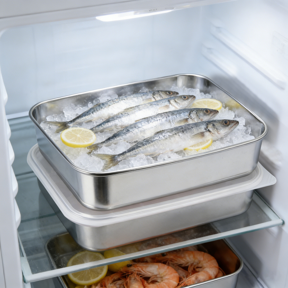 Stainless Steel Baking Tray Mould for Ninja AF400EU, Toaster Oven Baking Pan 22*16*9.5cm ,Stainless Steel Rectangle Sheet Cake Pans with Covers, with Drip Rack and Heat Insulation Clip,Small Bakeware for Cakes Brownies, Non-toxic & Dishwasher Safe,MY SHOP,Stainless Steel Baking Tray Mould for Ninja AF400EU, Toaster Oven Baking Pan 22*16*9.5cm ,Stainless Steel Rectangle Sheet Cake Pans with Covers, with Drip Rack and Heat Insulation Clip,Small Bakeware for Cakes Brownies, Non-toxic & Dishwasher S