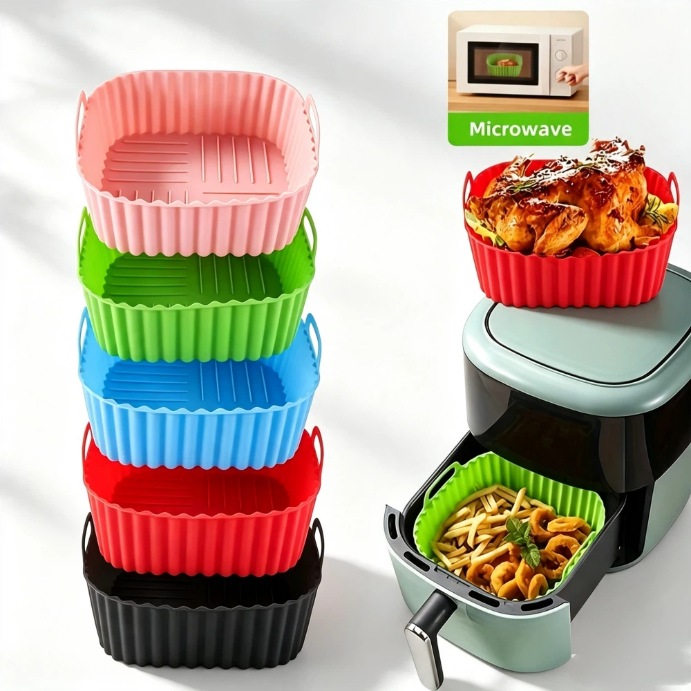 Reusable Food Grade Silicone Airfryer Liners Pot Baking Basket Accessories Replacement of Flammable Disposable Parchment Paper for Ninja AIR FRYER AF181 Af180 AF141 AF140 and PHILIPS HD9270 Silicone Mould for Airfryer Accessories,MY SHOP,Reusable Food Grade Silicone Airfryer Liners Pot Baking Basket Accessories Replacement of Flammable Disposable Parchment Paper for Ninja AIR FRYER AF181 Af180 AF141 AF140 and PHILIPS HD9270 Silicone Mould for Airfryer Accessories