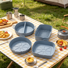 Silicone Mould Hot Air Fryer for Ninja AF180EUCP 6.2L/AF140EU 4.7L, silicone baking tray set | Airfryer Silicone Mould for Philips 6.2L 2000 Series NA230 Reusable with Silicone Oven Gloves, Non-Stick, BPA-Free,MY SHOP,Silicone Mould Hot Air Fryer for Ninja AF180EUCP 6.2L/AF140EU 4.7L, silicone baking tray set | Airfryer Silicone Mould for Philips 6.2L 2000 Series NA230 Reusable with Silicone Oven Gloves, Non-Stick, BPA-Free