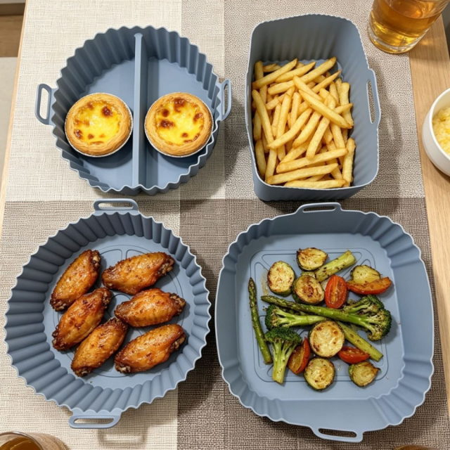 Silicone Mould Hot Air Fryer for Ninja AF180EUCP 6.2L/AF140EU 4.7L, silicone baking tray set | Airfryer Silicone Mould for Philips 6.2L 2000 Series NA230 Reusable with Silicone Oven Gloves, Non-Stick, BPA-Free,MY SHOP,Silicone Mould Hot Air Fryer for Ninja AF180EUCP 6.2L/AF140EU 4.7L, silicone baking tray set | Airfryer Silicone Mould for Philips 6.2L 2000 Series NA230 Reusable with Silicone Oven Gloves, Non-Stick, BPA-Free