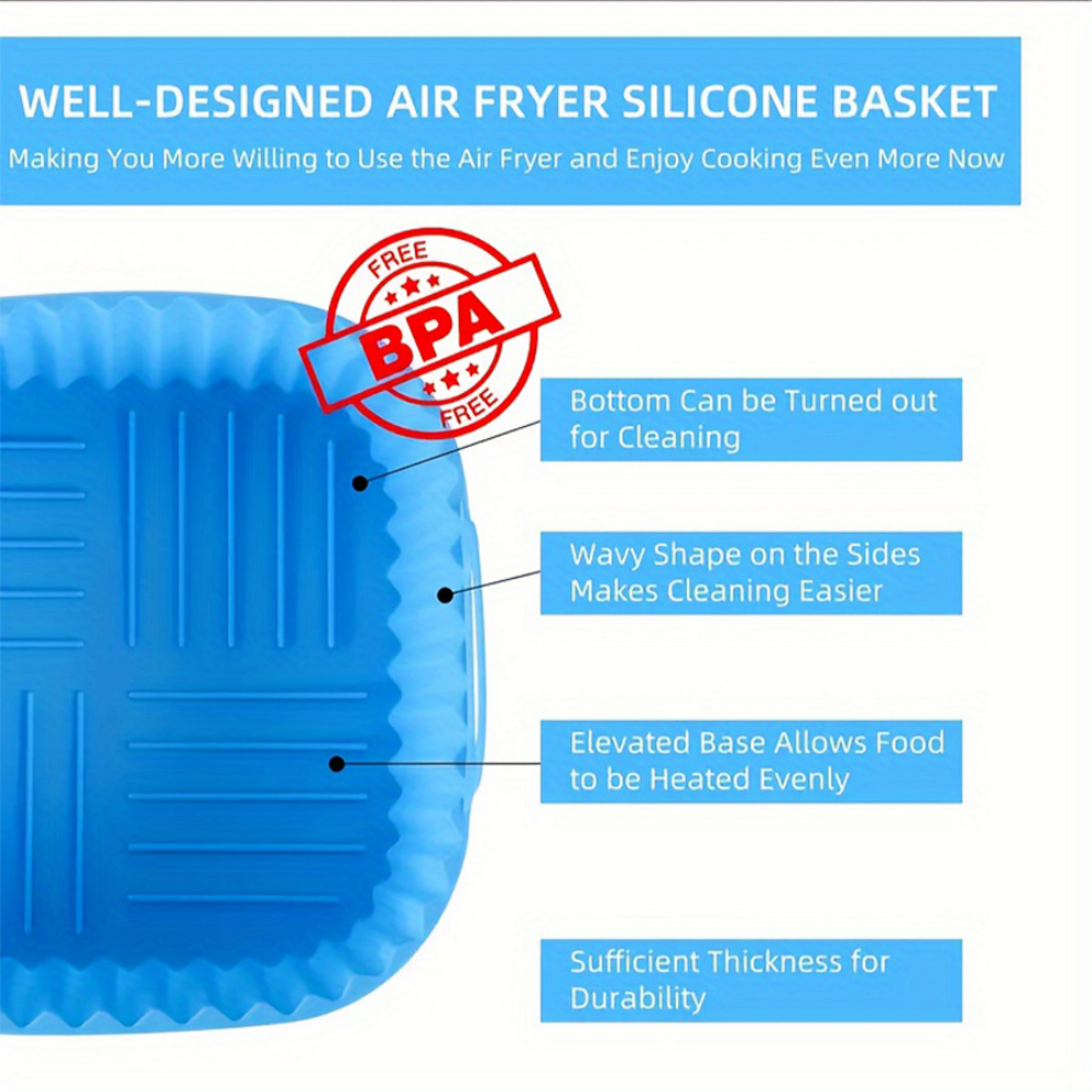 Reusable Food Grade Silicone Airfryer Liners Pot Baking Basket Accessories Replacement of Flammable Disposable Parchment Paper for Ninja AIR FRYER AF181 Af180 AF141 AF140 and PHILIPS HD9270 Silicone Mould for Airfryer Accessories,MY SHOP,Reusable Food Grade Silicone Airfryer Liners Pot Baking Basket Accessories Replacement of Flammable Disposable Parchment Paper for Ninja AIR FRYER AF181 Af180 AF141 AF140 and PHILIPS HD9270 Silicone Mould for Airfryer Accessories