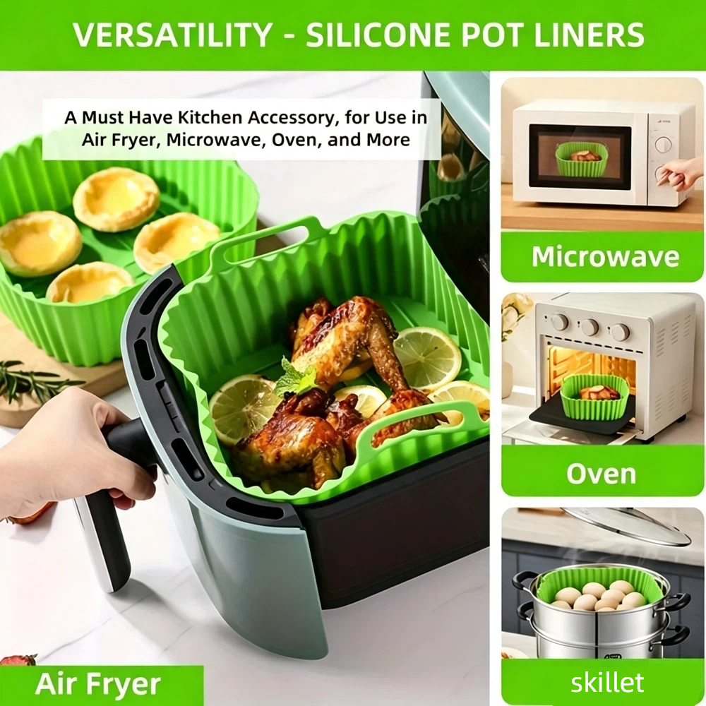 Reusable Food Grade Silicone Airfryer Liners Pot Baking Basket Accessories Replacement of Flammable Disposable Parchment Paper for Ninja AIR FRYER AF181 Af180 AF141 AF140 and PHILIPS HD9270 Silicone Mould for Airfryer Accessories,MY SHOP,Reusable Food Grade Silicone Airfryer Liners Pot Baking Basket Accessories Replacement of Flammable Disposable Parchment Paper for Ninja AIR FRYER AF181 Af180 AF141 AF140 and PHILIPS HD9270 Silicone Mould for Airfryer Accessories