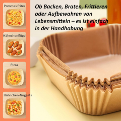 Air Fryer Disposable Liners ,Air Fryer Liners Rectangle 21*17*5.5cm, Air fryer Parchment Paper Liners, Air Fryer Accessories Baking Paper  Compatible with Philips NA460 Series Stacked Dual Basket,Cosori CAF-R901-AEU Dual Blaze Series Ninja AF400EU SL400EU,MY SHOP,Air Fryer Disposable Liners ,Air Fryer Liners Rectangle 21*17*5.5cm, Air fryer Parchment Paper Liners, Air Fryer Accessories Baking Paper  Compatible with Philips NA460 Series Stacked Dual Basket,Cosori CAF-R901-AEU Dual Blaze Series Ni