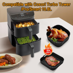 Hot Air Fryer Accessories for Cosori Turbo Tower Pro Smart 10.8 L, BPA-Free Airfryer Silicone Mould for Cosori Double Stack 6.5 L/4.3 L Air Fryer Silicone Insert, Airfryer Accessory Set Reusable,MY SHOP,Hot Air Fryer Accessories for Cosori Turbo Tower Pro Smart 10.8 L, BPA-Free Airfryer Silicone Mould for Cosori Double Stack 6.5 L/4.3 L Air Fryer Silicone Insert, Airfryer Accessory Set Reusable