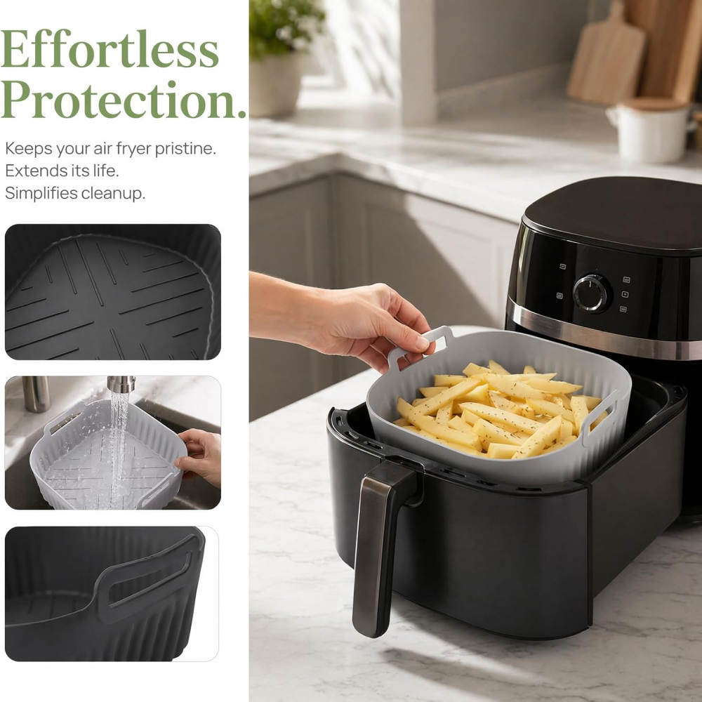 Silicone Mould for Hot Air Fryer, Silicone Baking Mould for Philips 6QT  NA229/00, Russel Hobbs, Reusable Instead of Baking Paper for Hot Air Fryer,MY SHOP,Silicone Mould for Hot Air Fryer, Silicone Baking Mould for Philips 6QT  NA229/00, Russel Hobbs, Reusable Instead of Baking Paper for Hot Air Fryer