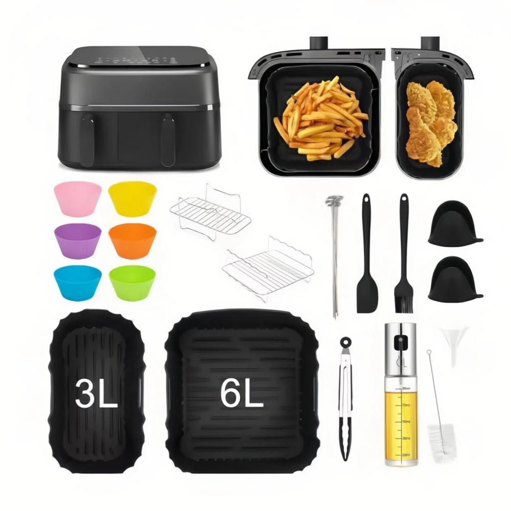 Philips Airfryer Accessories for Philips Airfryer 3000 Dual Basket Series NA350/00 NA550/00, BPA-Free 11 Pieces Hot Air Fryer Accessory Set with 6L and 3L Air Fryer Liner Mould Grill etc. Air Fryer,MY SHOP,Philips Airfryer Accessories for Philips Airfryer 3000 Dual Basket Series NA350/00 NA550/00, BPA-Free 11 Pieces Hot Air Fryer Accessory Set with 6L and 3L Air Fryer Liner Mould Grill etc. Air Fryer
