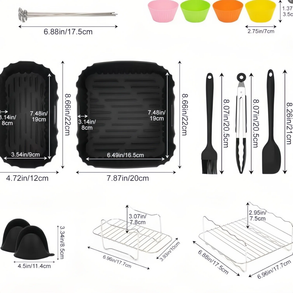 Philips Airfryer Accessories for Philips Airfryer 3000 Dual Basket Series NA350/00 NA550/00, BPA-Free 11 Pieces Hot Air Fryer Accessory Set with 6L and 3L Air Fryer Liner Mould Grill etc. Air Fryer,MY SHOP,Philips Airfryer Accessories for Philips Airfryer 3000 Dual Basket Series NA350/00 NA550/00, BPA-Free 11 Pieces Hot Air Fryer Accessory Set with 6L and 3L Air Fryer Liner Mould Grill etc. Air Fryer