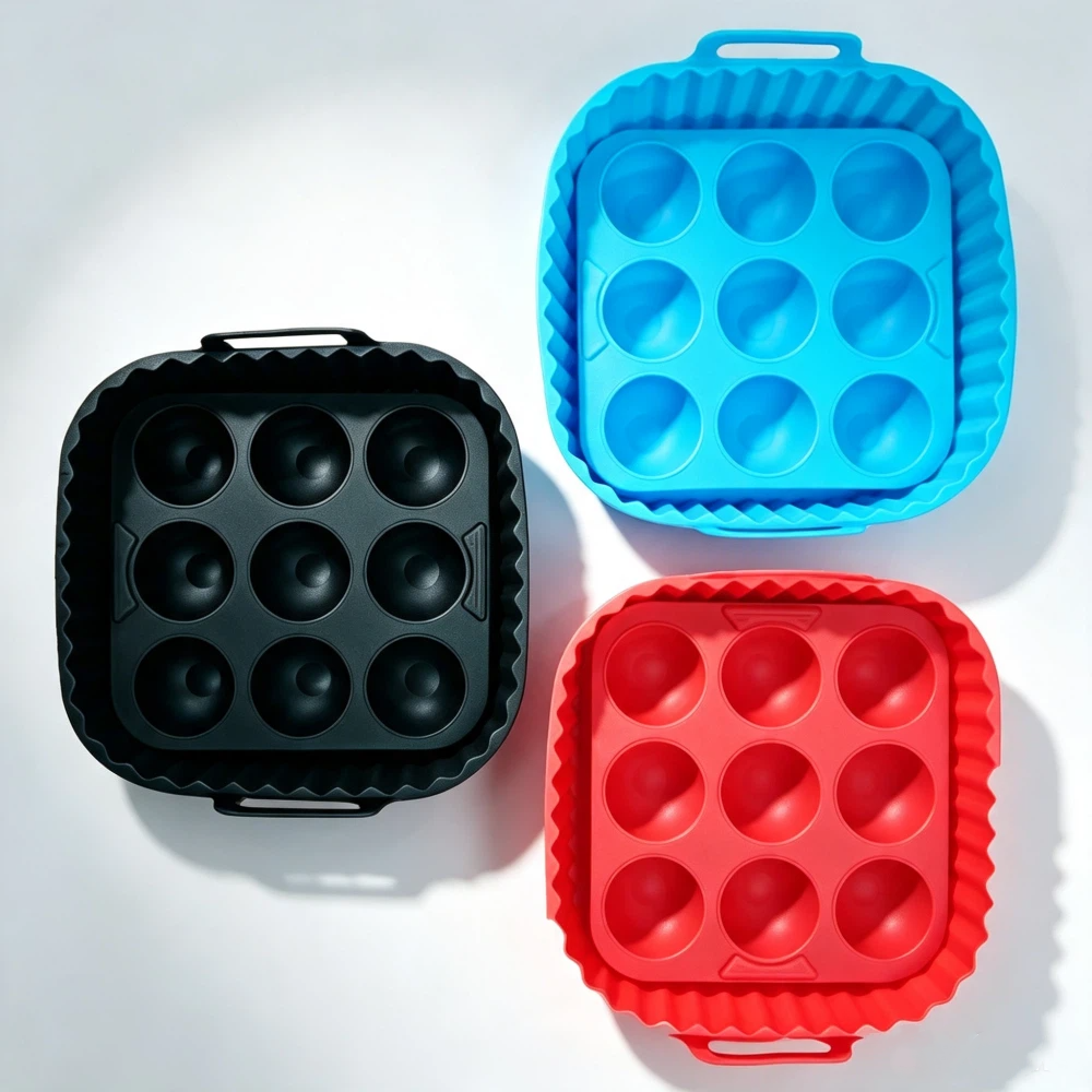 Hot Air Fryer Silicone Mould Square for Crispy Dishes without Sticking, Dishwasher Safe 2 Pieces Silicone Baking Mould 22*22cm for Philips NA230/00,COSORI,Russell Hobbs,  for Baking Bread Toast Cake Cupcake Muffin,MY SHOP,Hot Air Fryer Silicone Mould Square for Crispy Dishes without Sticking, Dishwasher Safe 2 Pieces Silicone Baking Mould 22*22cm for Philips NA230/00,COSORI,Russell Hobbs,  for Baking Bread Toast Cake Cupcake Muffin