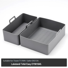 Hot Air Fryer Accessories for Tefal EY9018 Dual Easy Fry 8.3L (5.2/3.1L)  Silicone Mould Airfryer Accessories for Hot Air Fryer Silicone Mould for Tower T17099/Salter EK5729,MY SHOP,Hot Air Fryer Accessories for Tefal EY9018 Dual Easy Fry 8.3L (5.2/3.1L)  Silicone Mould Airfryer Accessories for Hot Air Fryer Silicone Mould for Tower T17099/Salter EK5729