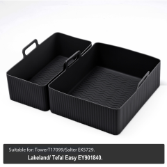 Hot Air Fryer Accessories for Tefal EY9018 Dual Easy Fry 8.3L (5.2/3.1L)  Silicone Mould Airfryer Accessories for Hot Air Fryer Silicone Mould for Tower T17099/Salter EK5729,MY SHOP,Hot Air Fryer Accessories for Tefal EY9018 Dual Easy Fry 8.3L (5.2/3.1L)  Silicone Mould Airfryer Accessories for Hot Air Fryer Silicone Mould for Tower T17099/Salter EK5729
