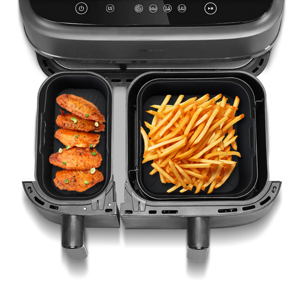 Hot Air Fryer Accessories for Tefal EY9018 Dual Easy Fry 8.3L (5.2/3.1L)  Silicone Mould Airfryer Accessories for Hot Air Fryer Silicone Mould for Tower T17099/Salter EK5729,MY SHOP,Hot Air Fryer Accessories for Tefal EY9018 Dual Easy Fry 8.3L (5.2/3.1L)  Silicone Mould Airfryer Accessories for Hot Air Fryer Silicone Mould for Tower T17099/Salter EK5729