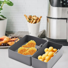 Hot Air Fryer Accessories for Tefal EY9018 Dual Easy Fry 8.3L (5.2/3.1L)  Silicone Mould Airfryer Accessories for Hot Air Fryer Silicone Mould for Tower T17099/Salter EK5729,MY SHOP,Hot Air Fryer Accessories for Tefal EY9018 Dual Easy Fry 8.3L (5.2/3.1L)  Silicone Mould Airfryer Accessories for Hot Air Fryer Silicone Mould for Tower T17099/Salter EK5729