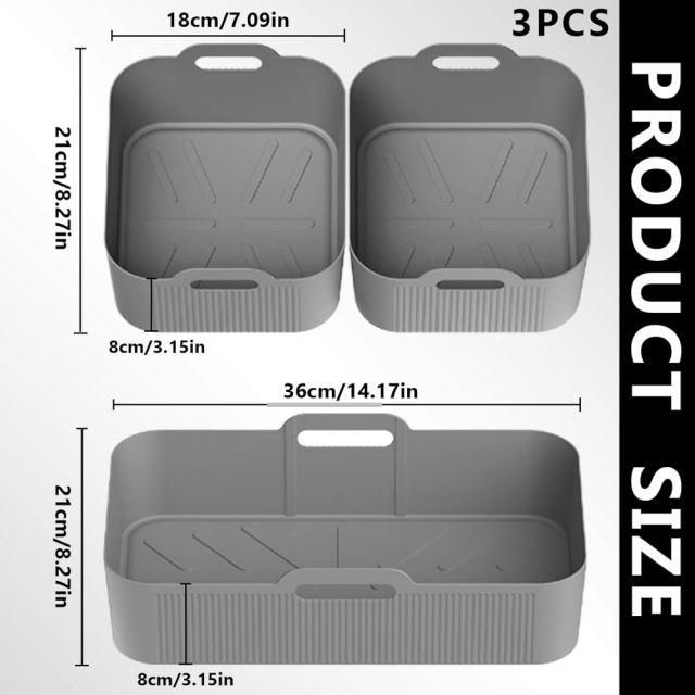Silicone Air Fryer Liners for Ninja Flex Drawer AF500UK, Large Air Fryer Liner for Ninja 10.4L AF500EU, 3 Pieces Silicone Mould, Reusable Airfryer Accessories for Ninja Foodi Flexdrawer, Non-Stick Coating, Greaseproof and Dishwasher Safe,MY SHOP,Silicone Air Fryer Liners for Ninja Flex Drawer AF500UK, Large Air Fryer Liner for Ninja 10.4L AF500EU, 3 Pieces Silicone Mould, Reusable Airfryer Accessories for Ninja Foodi Flexdrawer, Non-Stick Coating, Greaseproof and Dishwasher Safe