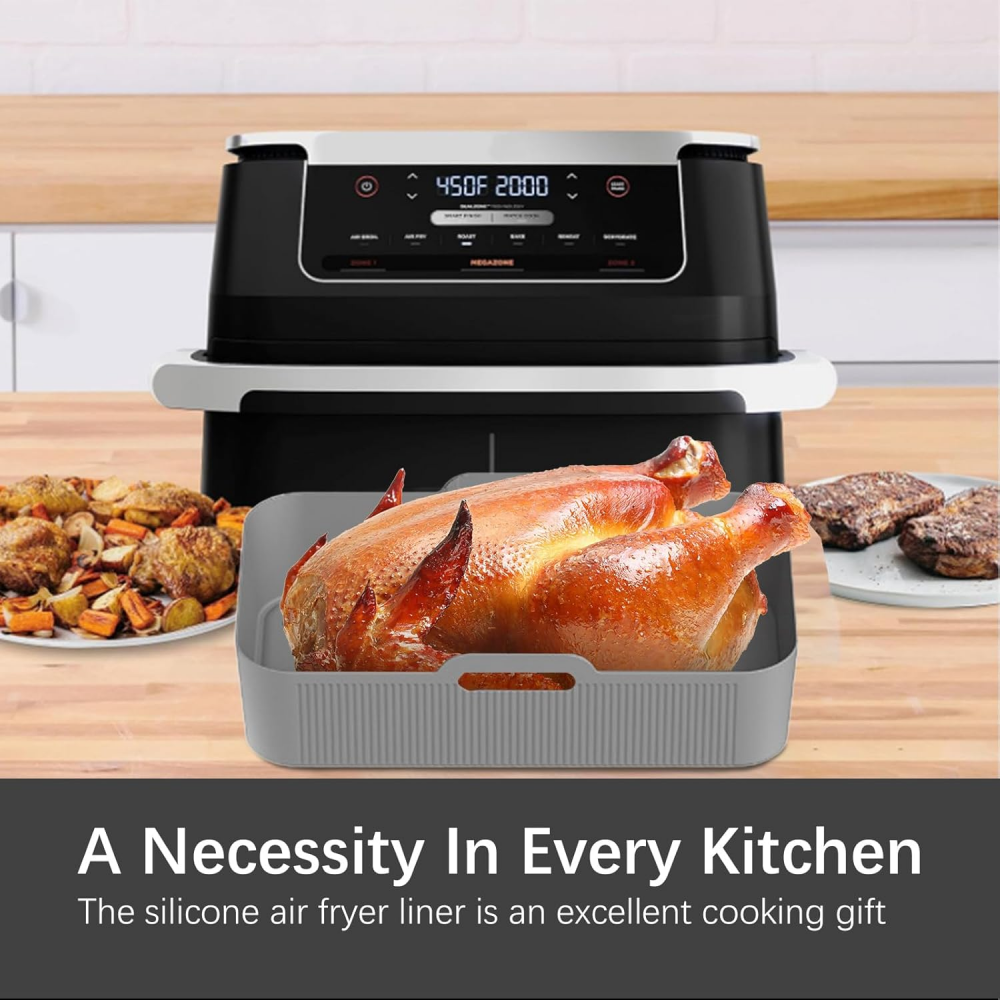 Silicone Air Fryer Liners for Ninja Flex Drawer AF500UK, Large Air Fryer Liner for Ninja 10.4L AF500EU, 3 Pieces Silicone Mould, Reusable Airfryer Accessories for Ninja Foodi Flexdrawer, Non-Stick Coating, Greaseproof and Dishwasher Safe,MY SHOP,Silicone Air Fryer Liners for Ninja Flex Drawer AF500UK, Large Air Fryer Liner for Ninja 10.4L AF500EU, 3 Pieces Silicone Mould, Reusable Airfryer Accessories for Ninja Foodi Flexdrawer, Non-Stick Coating, Greaseproof and Dishwasher Safe