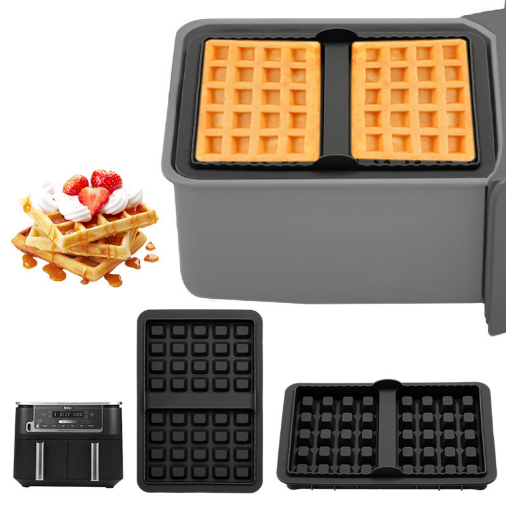 Airfryer Accessories Waffle Insert for Ninja Hot Air Fryer Accessories, Compatible with Ninja AF400EU, AF300EU, SL400EU, SL451EU and AF500EU Double Baking Tray Insert, for Ninja Airfryer Accessories, Air Fryer Accessories,MY SHOP,Airfryer Accessories Waffle Insert for Ninja Hot Air Fryer Accessories, Compatible with Ninja AF400EU, AF300EU, SL400EU, SL451EU and AF500EU Double Baking Tray Insert, for Ninja Airfryer Accessories, Air Fryer Accessories
